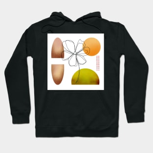 Golden flower line art line art Hoodie